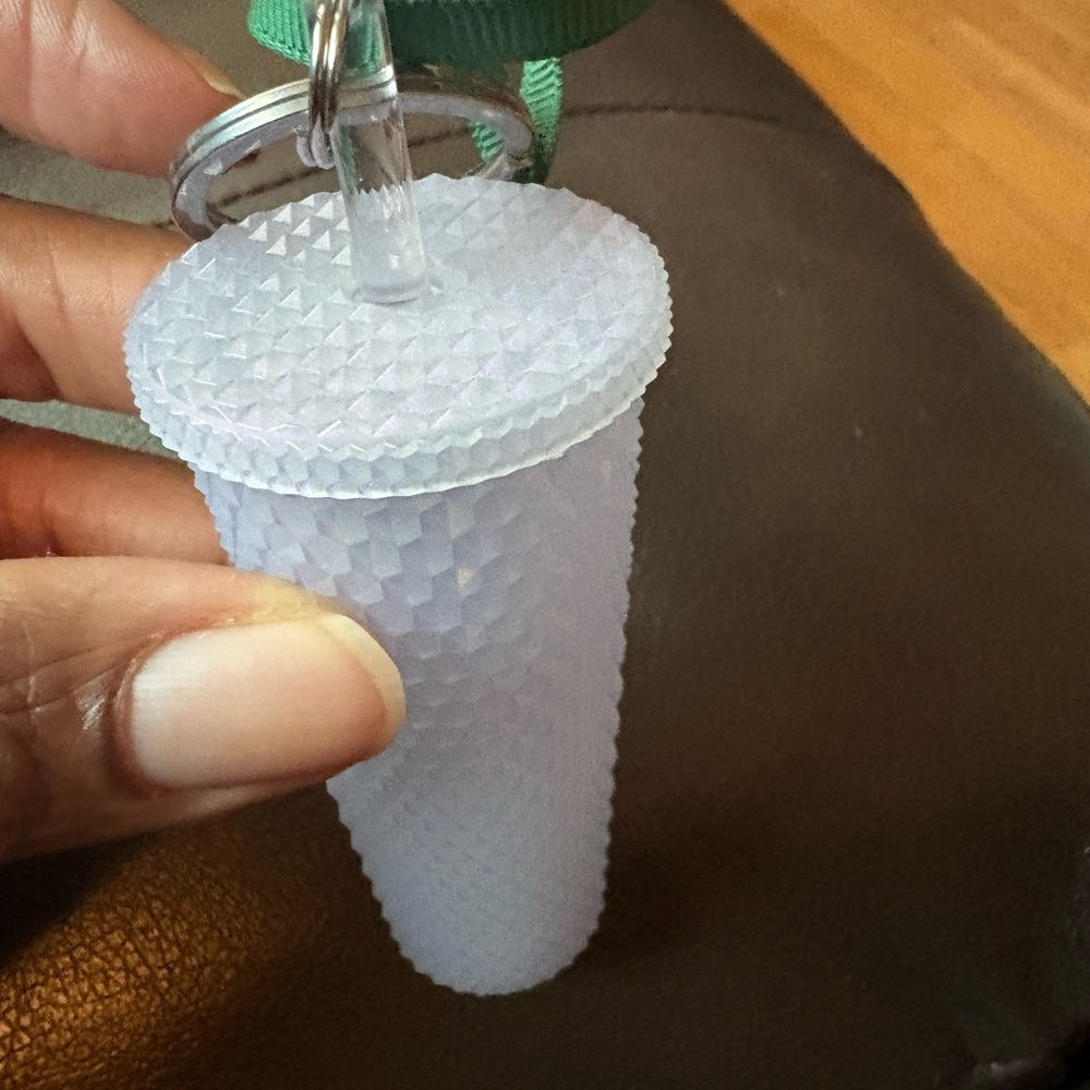 Textured Keychain Accessory-Starbucks bnwt glow in the dark.